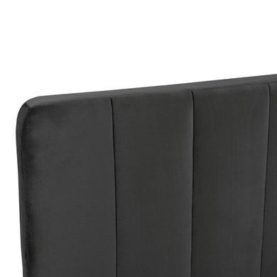 Кровать двуспальная бархатная MEBEL ELITE CHRISTIAN Velvet 160x200 см Серый реальная фотография