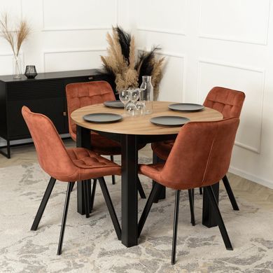 Стілець оксамитовий MEBEL ELITE RICK Velvet, Рудий жива фотографія