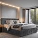 Кровать двуспальная бархатная MEBEL ELITE CHRISTIAN Velvet 160x200 см Серый