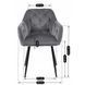 Стілець оксамитовий MEBEL ELITE VIKI Velvet сірий