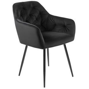 Стул бархатный MEBEL ELITE VIKI Velvet черный реальная фотография