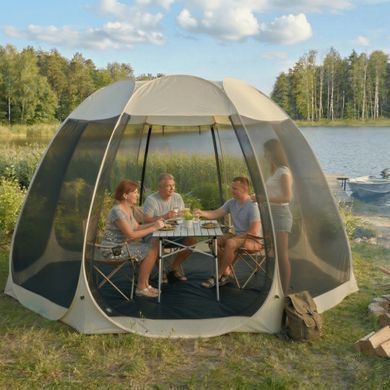 Садова альтанка з москітною сіткою Mebel Elit CAMA 395 см Бежевий/чорний