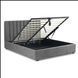 Кровать двуспальная бархатная 120x200 MEBEL ELITE MARI Velvet Серый