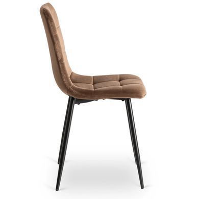 Стілець оксамитовий MEBEL ELITE PERU Velvet Коричневий жива фотографія