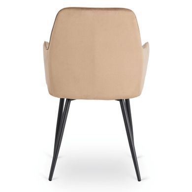 Стілець оксамитовий MEBEL ELITE BRESSO Velvet Беж жива фотографія