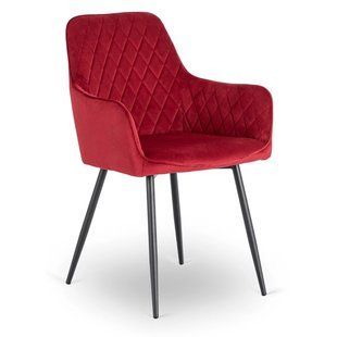 Стілець оксамитовий MEBEL ELITE BRESSO Velvet Бордовий жива фотографія