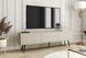 Тумба под телевизор Perfect Home Оро/Oro 3-дверная с черными ножками RTV175 MDF Бежевый реальная фотография