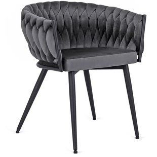 Стул бархатный MEBEL ELITE EMPOLI Velvet Серый реальная фотография