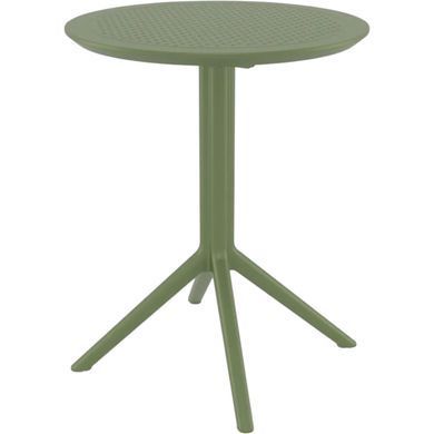Cтол круглый Siesta Onto Sky Folding Table 60 Olive Green реальная фотография