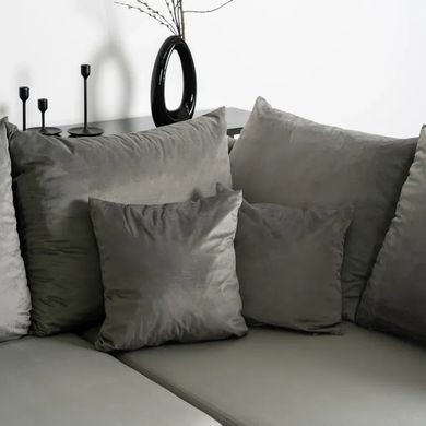 Кутовий диван оксамитовий MEBEL ELITE MARKUS Velvet 238 см Cірий (правий)