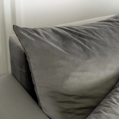 Кутовий диван оксамитовий MEBEL ELITE MARKUS Velvet 238 см Cірий (правий)