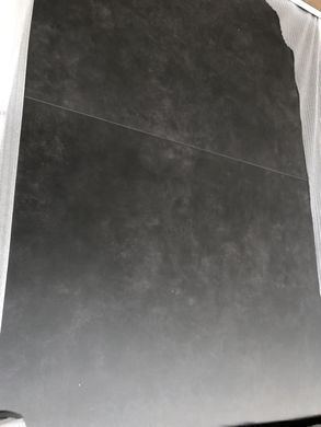 Cтол раскладной SORENTO Ceramic Signal ORSO GREY 160(220)x90 Серый Мрамор / Черный Мат реальная фотография