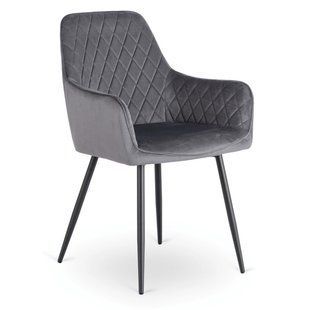 Стілець оксамитовий MEBEL ELITE BRESSO Velvet Сірий жива фотографія