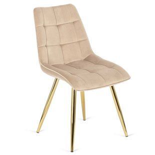 Стул бархатный MEBEL ELITE CARO Velvet Крем реальная фотография