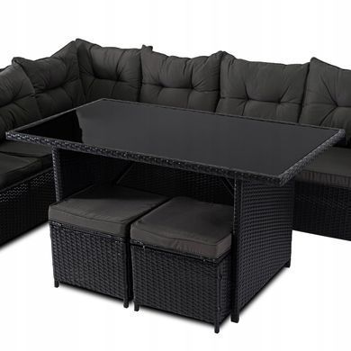 Комплект садовой мебели MEBEL ELITE DALLAS Черный