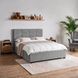 Кровать двуспальная бархатная 140x200 MEBEL ELITE MARI Velvet Темно-серая реальная фотография