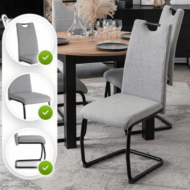 Стілець MEBEL ELITE LOPEZ Сірий жива фотографія