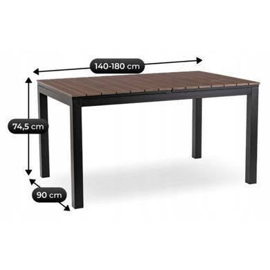 Комплект садовой мебели MEBEL ELITE ARGOS FRESNO 4 орех/черный