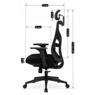 Стілець офісний обертовий MEBEL ELITE SPIRAL Чорний жива фотографія