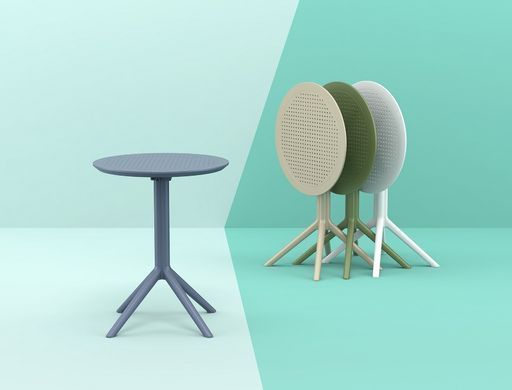 Стіл круглий Siesta Onto Sky Folding Table 60 Dark Grey жива фотографія