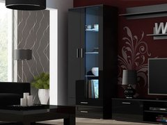 Витрина SOHO S6 2D2S Cama 192 Черный Мат / Черный Глянец