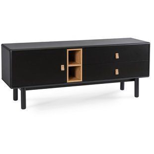 ТВ Тумба MEBEL ELITE ARTI 140 Черный реальная фотография