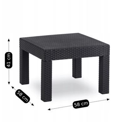 Комплект садовой мебели MEBEL ELITE FRESNO Черный