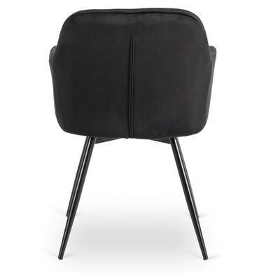 Стул поворотный бархатный MEBEL ELITE IDA Velvet Черный реальная фотография