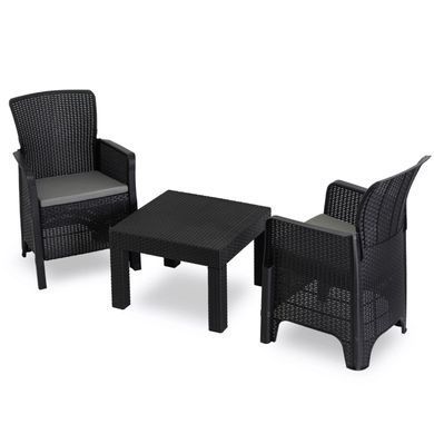 Комплект садовой мебели MEBEL ELITE FRESNO Черный