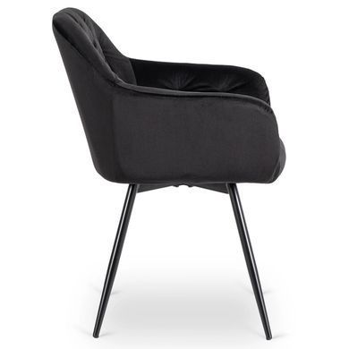 Стул поворотный бархатный MEBEL ELITE IDA Velvet Черный реальная фотография