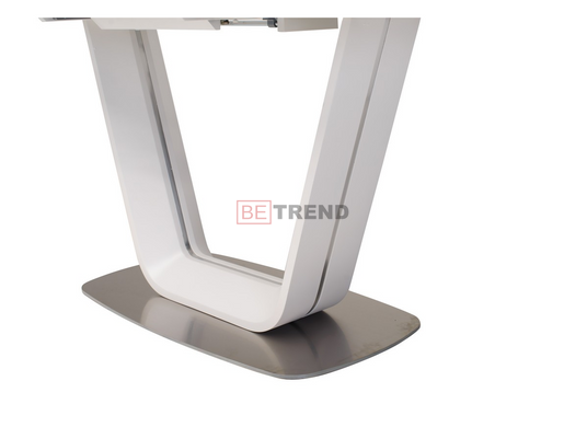 Стол раскладной TML-770 VETRO 160(200)x90 Матовый Белый реальная фотография
