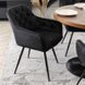 Стул поворотный бархатный MEBEL ELITE IDA Velvet Черный