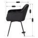 Стул поворотный бархатный MEBEL ELITE IDA Velvet Черный