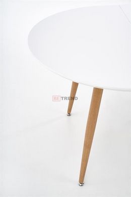 Стол раскладной EDWARD Halmar 120x100 Белый / Дуб медовый реальная фотография