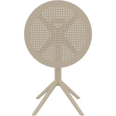 Стіл круглий Siesta Onto Sky Folding Table 60 Taupe жива фотографія