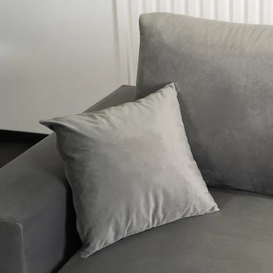 Диван 3-х місний оксамитовий MEBEL ELITE NICOLO Velvet 238 см Сірий жива фотографія
