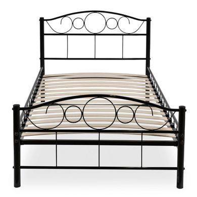 Кровать металлическая GRIFFIN MEBEL ELITE GRIFFIN 90x200 Черный реальная фотография