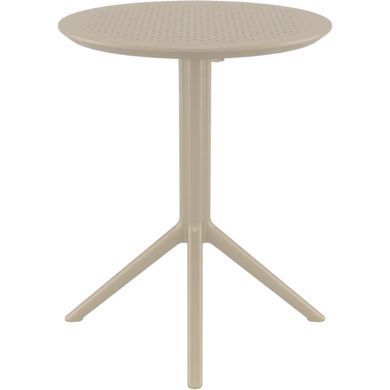 Стіл круглий Siesta Onto Sky Folding Table 60 Taupe жива фотографія