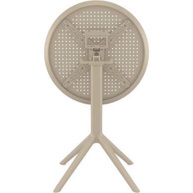 Стіл круглий Siesta Onto Sky Folding Table 60 Taupe жива фотографія