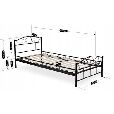 Кровать металлическая GRIFFIN MEBEL ELITE GRIFFIN 90x200 Черный реальная фотография