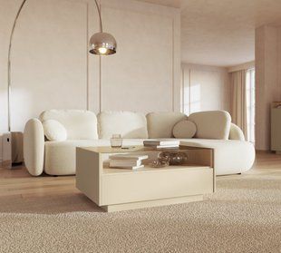 Стол журнальный Perfect Home Хиро/Hiro 2S/96 с 2 ящиками Какао/дуб кремона реальная фотография