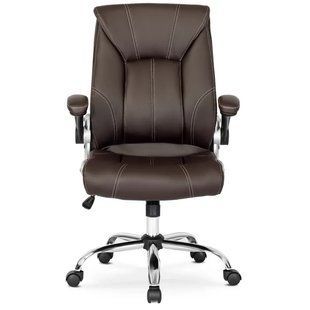 Стілець офісний поворотний MEBEL ELITE SORIN екошкіра Коричневий жива фотографія