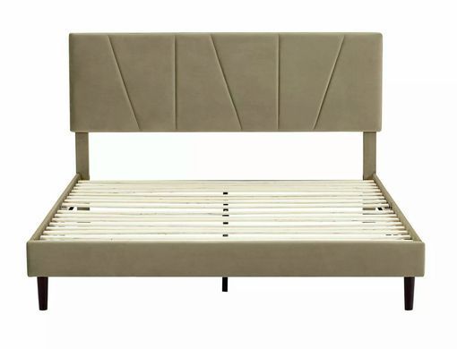 Кровать SAVANA Velvet Signal 120x200 Беж реальная фотография