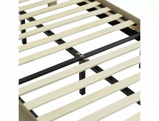 Кровать SAVANA Velvet Signal 120x200 Беж реальная фотография