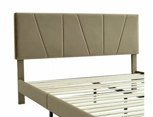 Кровать SAVANA Velvet Signal 120x200 Беж реальная фотография